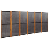 Vidaxl kamerscherm met 6 panelen 420x180 cm zwart