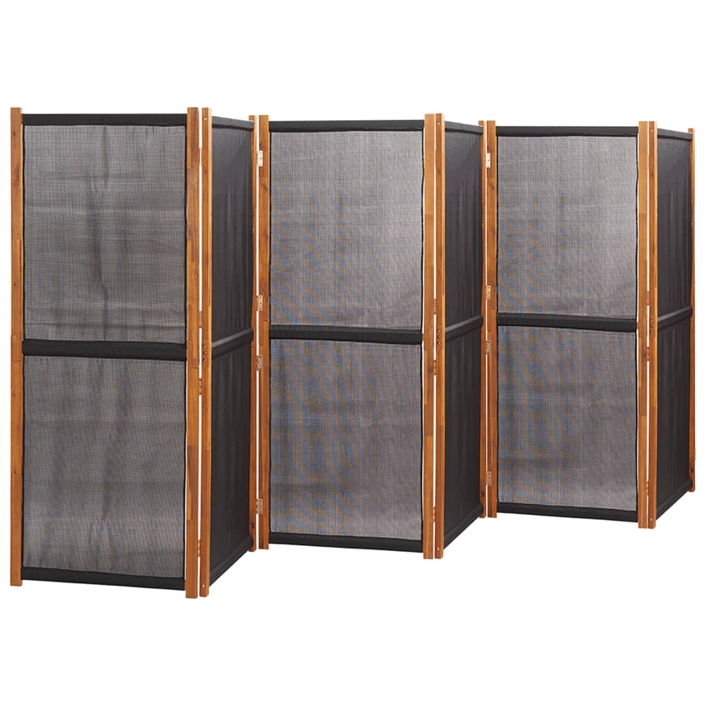 Vidaxl kamerscherm met 6 panelen 420x180 cm zwart