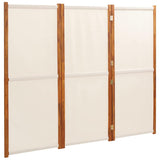 Vidaxl kamerscherm met 3 panelen 210x180 cm crèmewit