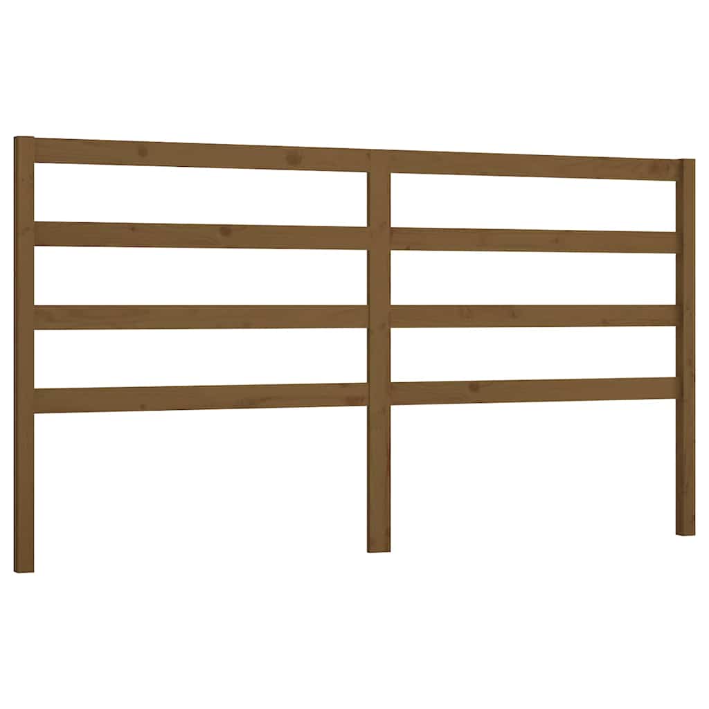 Vidaxl hoofdbord 206x4x100 cm massief grenenhout honingbruin