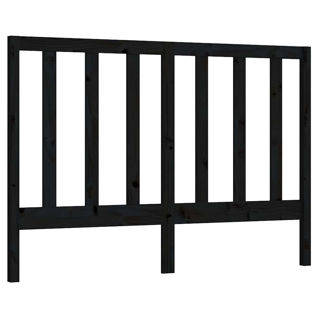 Vidaxl hoofdbord 156x4x100 cm massief grenenhout zwart