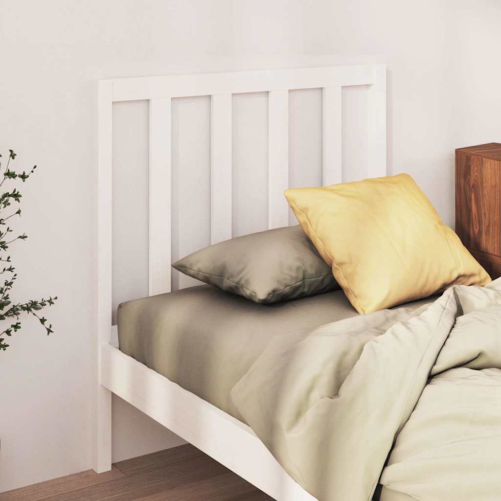 Vidaxl hoofdbord 106x4x100 cm massief grenenhout wit