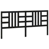 Vidaxl hoofdbord 206x4x100 cm massief grenenhout zwart