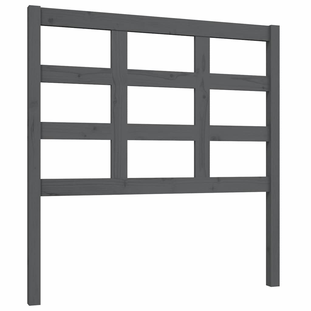 Vidaxl hoofdbord 95,5x4x100 cm massief grenenhout grijs