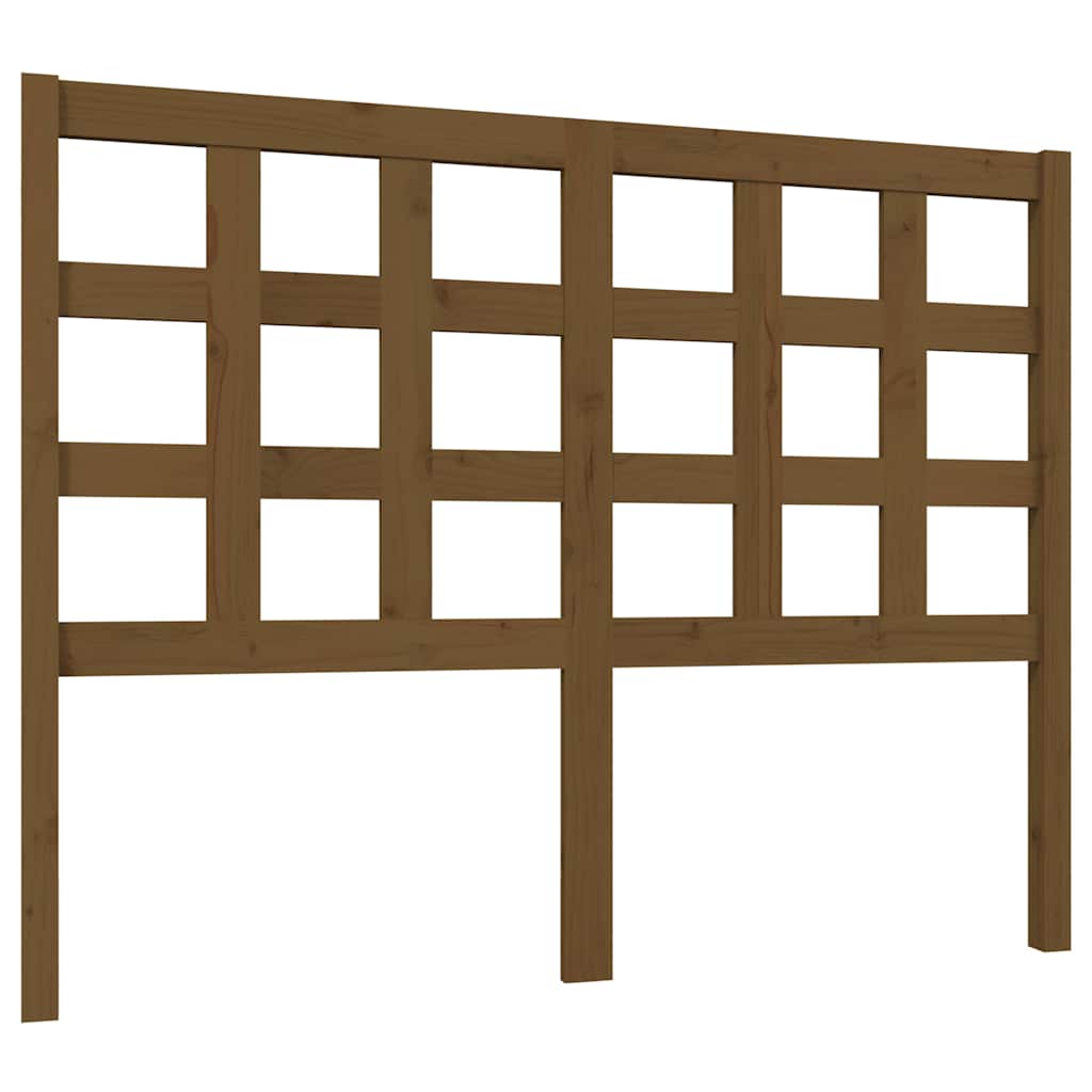 Vidaxl hoofdbord 125,5x4x100 cm massief grenenhout honingbruin