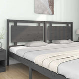 Vidaxl hoofdbord 205,5x4x100 cm massief grenenhout grijs