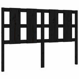 Vidaxl hoofdbord 125,5x4x100 cm massief grenenhout zwart