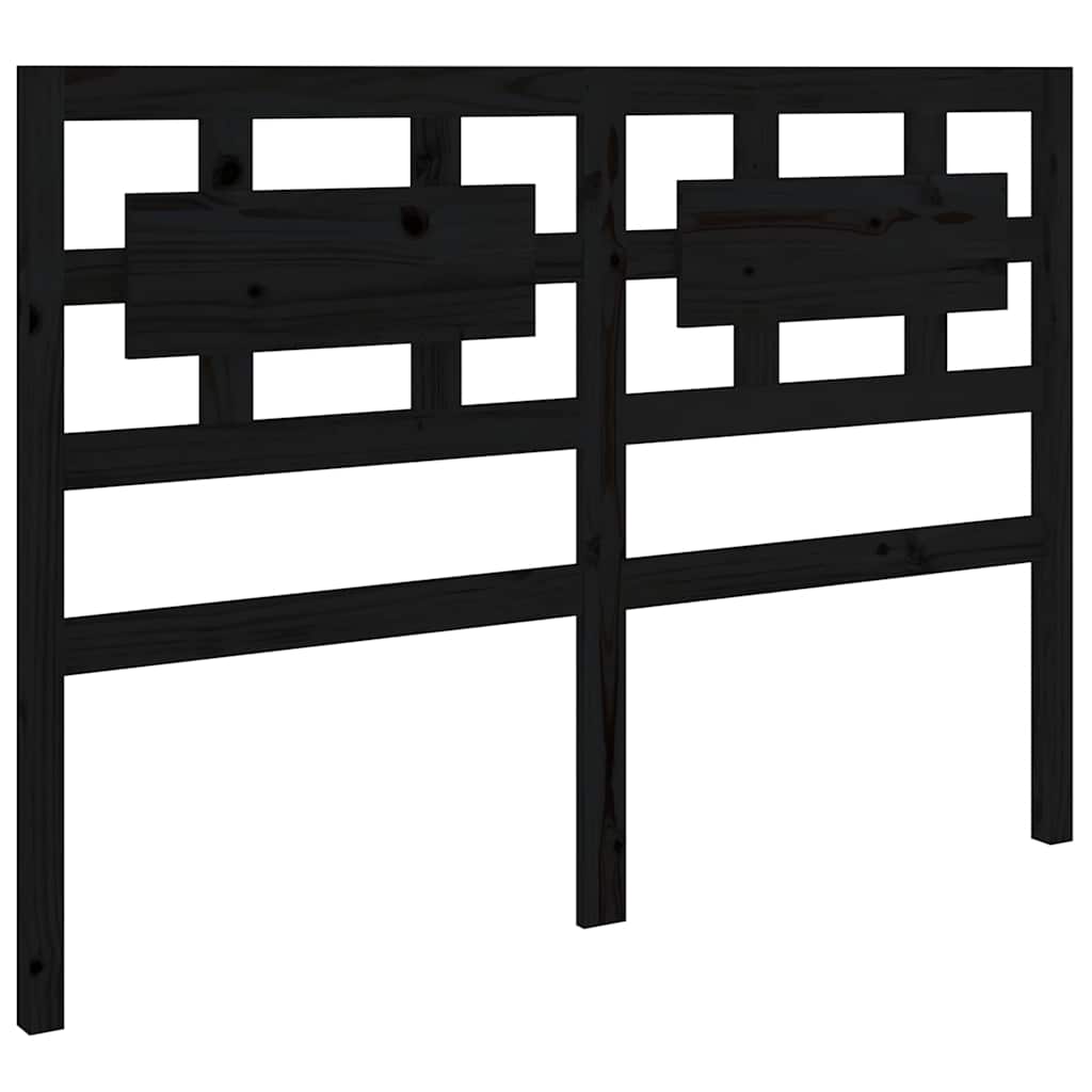 Vidaxl hoofdbord 165,5x4x100 cm massief grenenhout zwart