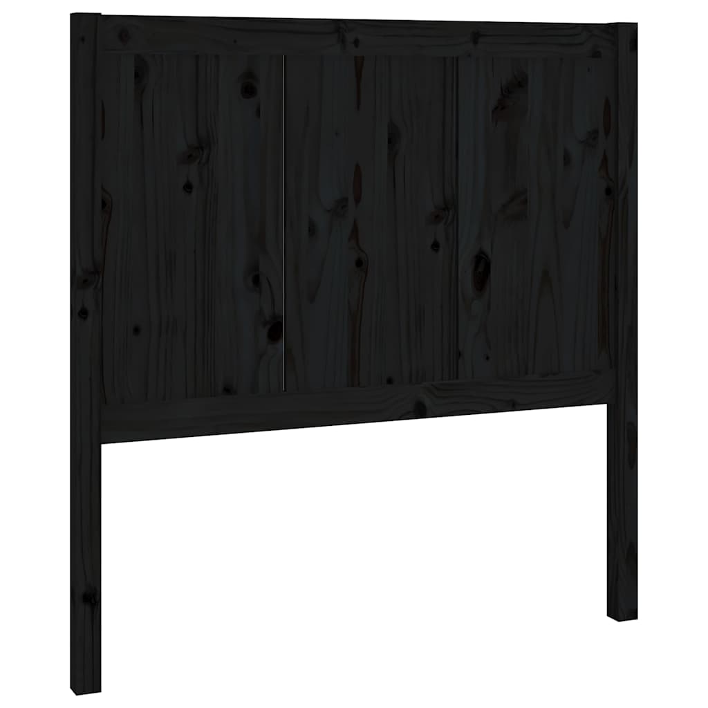 Vidaxl hoofdbord 95,5x4x100 cm massief grenenhout zwart