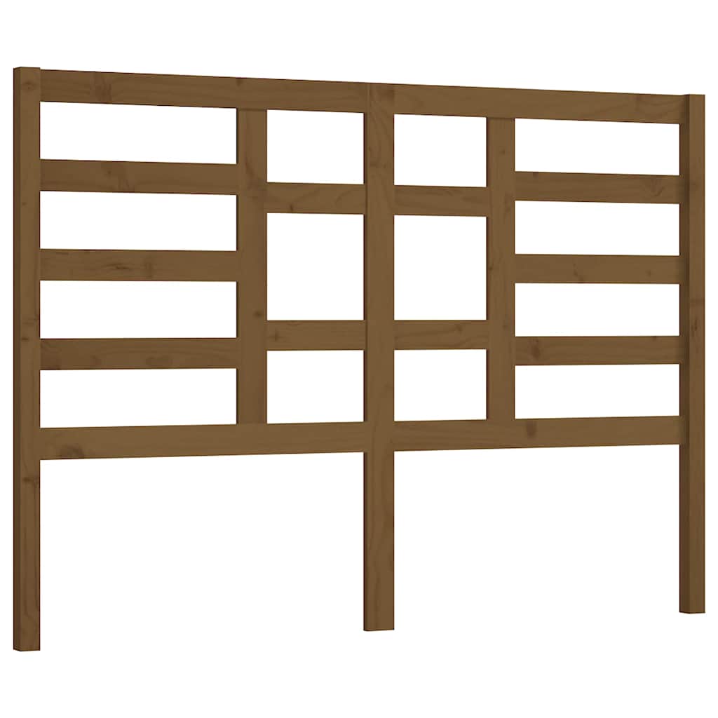 Vidaxl hoofdbord 126x4x104 cm massief grenenhout honingbruin