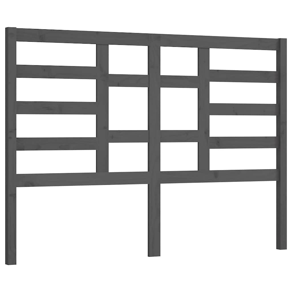 Vidaxl hoofdbord 166x4x104 cm massief grenenhout grijs