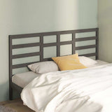 Vidaxl hoofdbord 186x4x104 cm massief grenenhout grijs