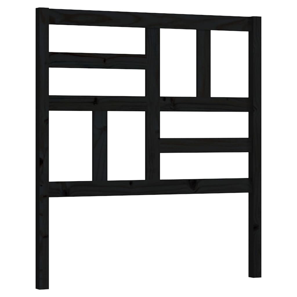 Vidaxl hoofdbord 81x4x104 cm massief grenenhout zwart