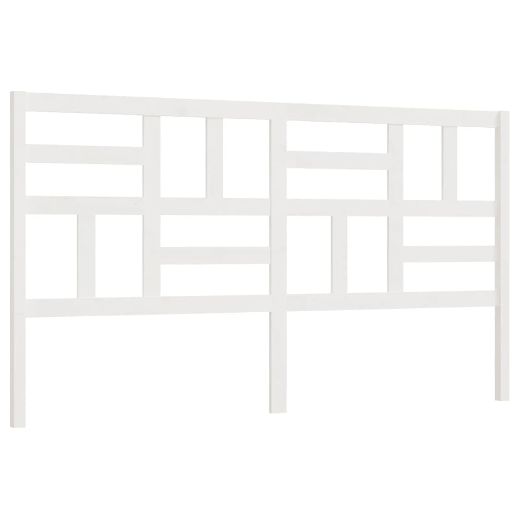 Vidaxl hoofdbord 186x4x104 cm massief grenenhout wit