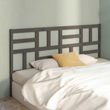 Vidaxl hoofdbord 206x4x104 cm massief grenenhout grijs