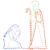 Vidaxx Figurines de Noël Joseph et Marie avec 264 LED 40x55 et 38x100 cm