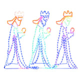 Vidaxx figurines de Noël trois rois avec 504 LED 99,5x45,5 cm