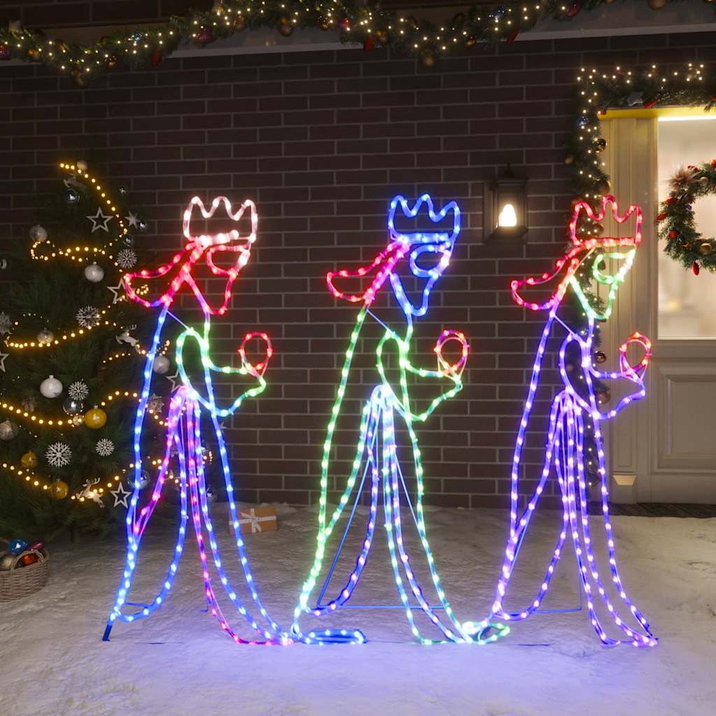 Vidaxx figurines de Noël trois rois avec 504 LED 99,5x45,5 cm