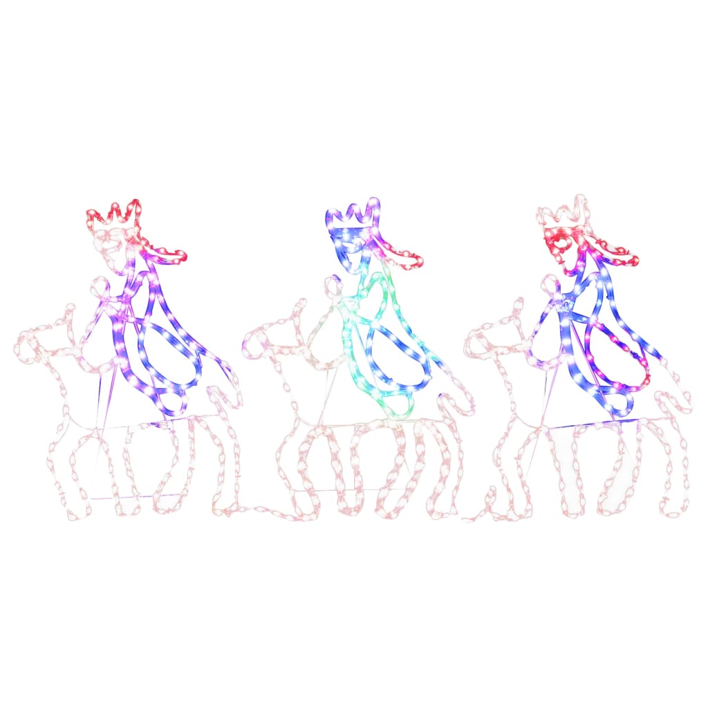 VidaXL figurines de Noël trois sages avec 504 LED 70x50 cm