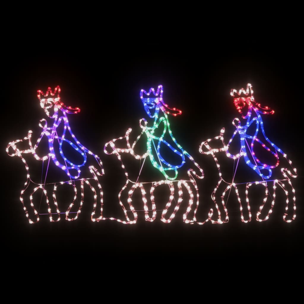 VidaXL figurines de Noël trois sages avec 504 LED 70x50 cm