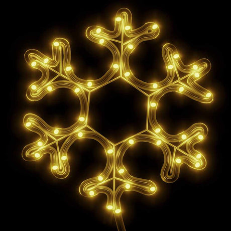 Vidaxl Christmas Figure Flake de neige avec 48 LED-Blancs chauds 27x27 cm
