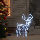 Vidaxl Christmas Figure Rendeer avec tasse mobile de blanc froid 76x42x87 cm