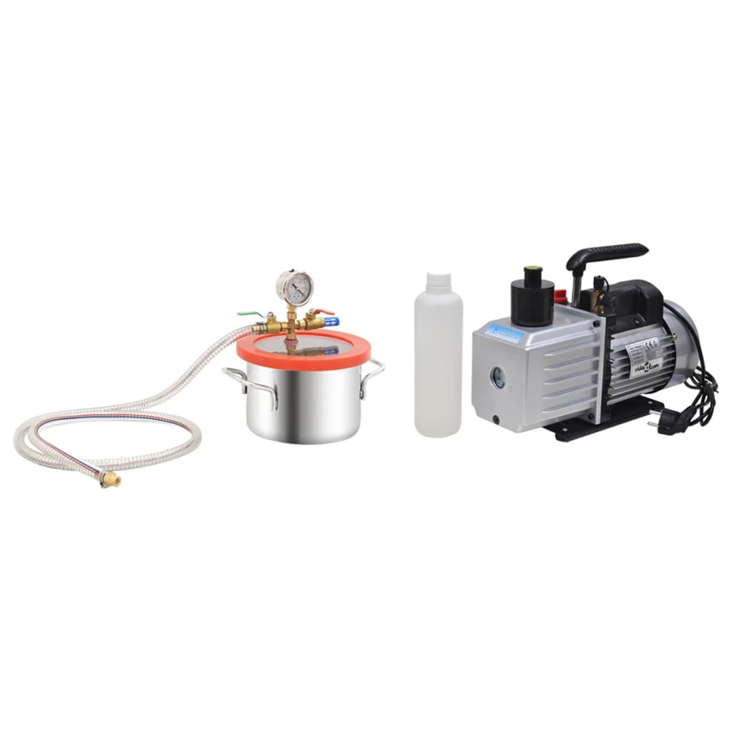 Vidaxl Vacuum Chamber with 2-speed pump 3.7 L