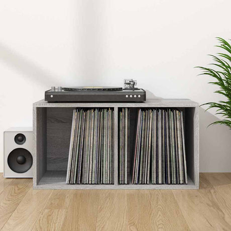 Vidaxl opbergbox voor lp's 71x34x36 cm bewerkt hout grijs sonoma eiken