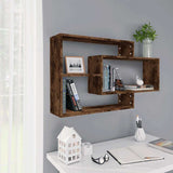 Vidaxl wandschap 104x20x58,5 cm bewerkt hout gerookt eikenkleurig