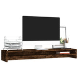 Vidaxl Monitor standard 100x24x13 cm Coule de chêne fumé en bois transformé de couleur