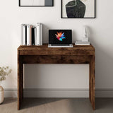 Vidaxl bureau 90x40x72 cm bewerkt hout gerookt eikenkleurig