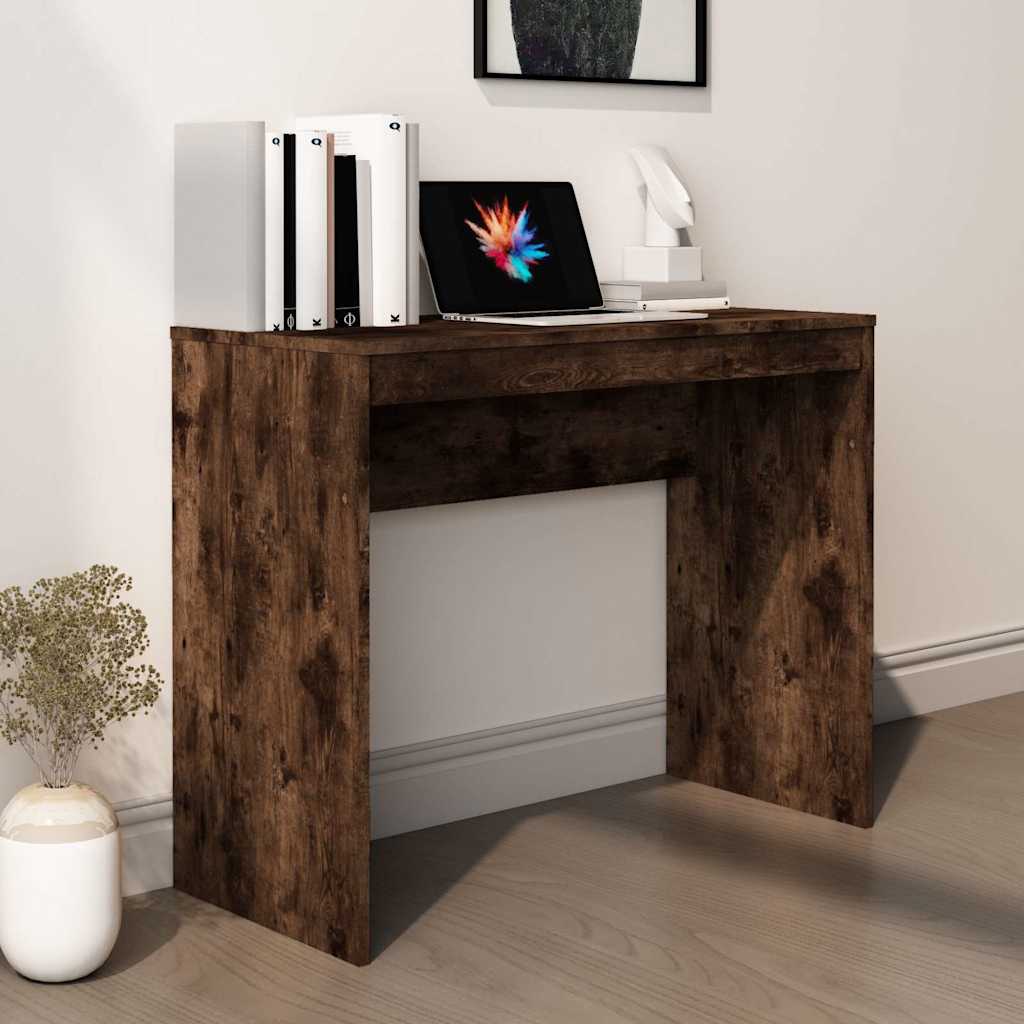Vidaxl bureau 90x40x72 cm bewerkt hout gerookt eikenkleurig