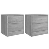 Vidaxl nachtkastjes 2 st 40x30x40 cm bewerkt hout grijs sonoma eiken