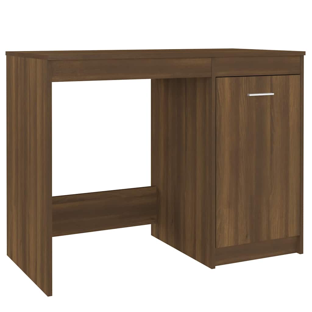 Vidaxl bureau 100x50x76 cm bewerkt hout bruin eikenkleur