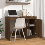 Vidaxl bureau 100x50x76 cm bewerkt hout bruin eikenkleur