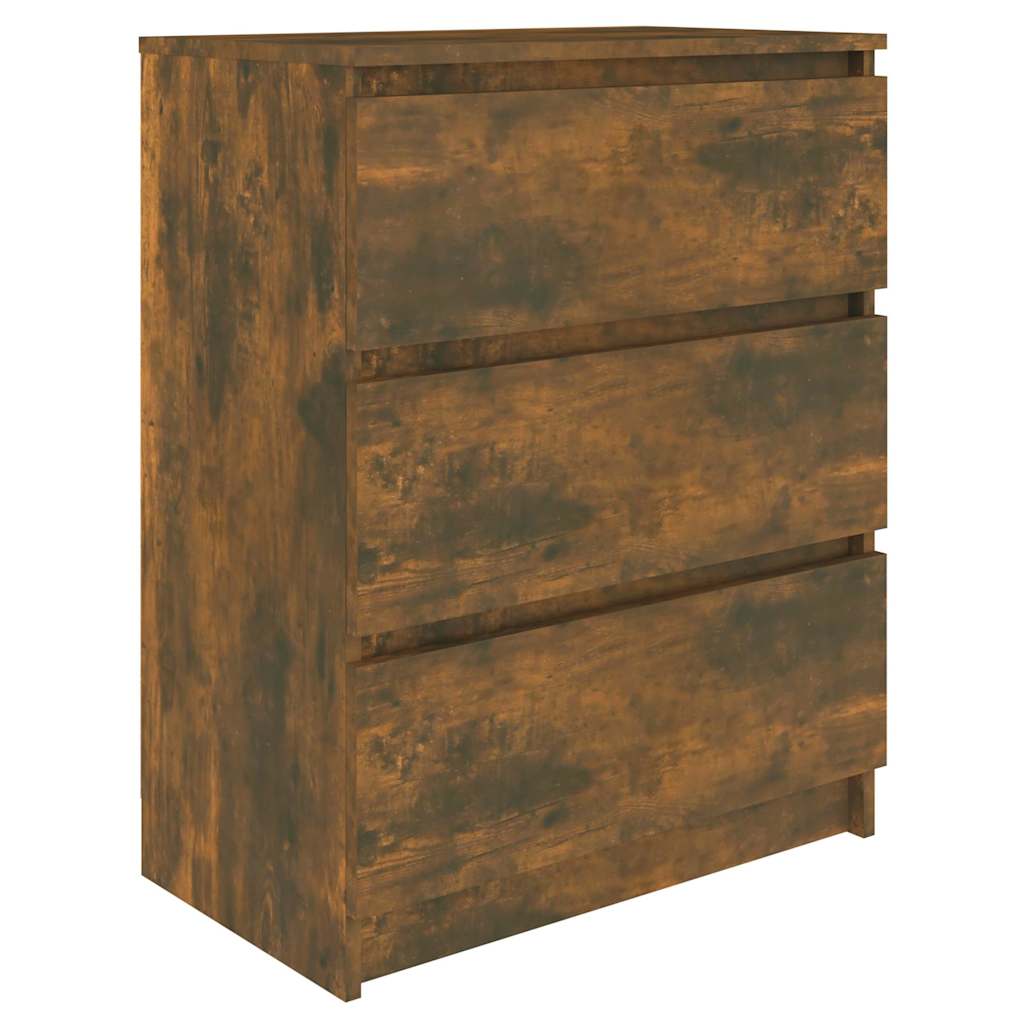 Vidaxl dressoir 60x35x76 cm bewerkt hout gerookt eikenkleurig