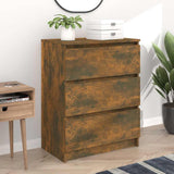 Vidaxl dressoir 60x35x76 cm bewerkt hout gerookt eikenkleurig