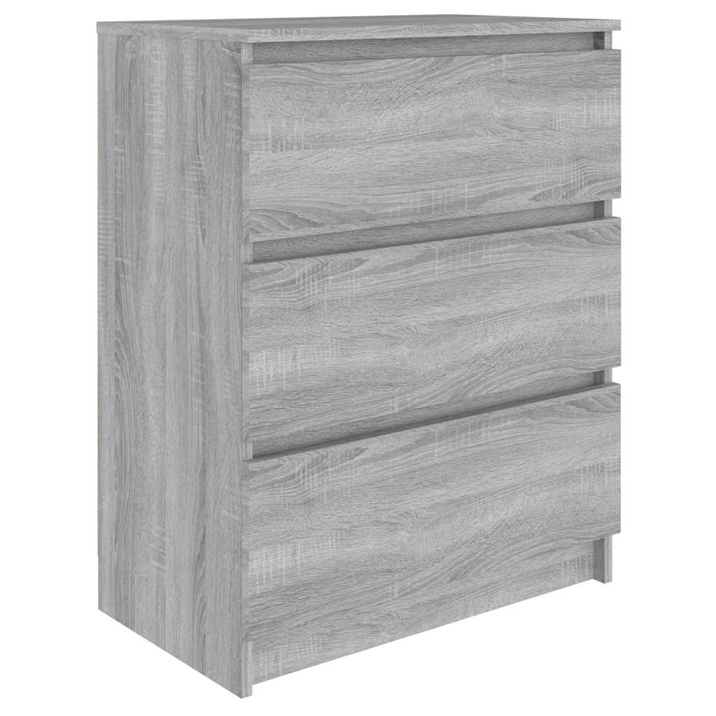 Vidaxl dressoir 60x35x76 cm bewerkt hout grijs sonoma eikenkleurig