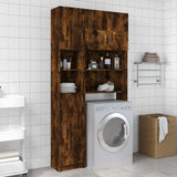 Vidaxl badkamerkast 32x25,5x190 cm bewerkt hout gerookt eikenkleurig