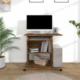 Vidaxl computerbureau 80x50x75 cm bewerkt hout gerookt eikenkleurig