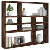 Vidaxl wandschap 90x16x78 cm bewerkt hout gerookt eikenkleurig