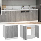 Vidaxl gootsteenkast lyon 80x46x81,5cm bewerkt hout grijs sonoma eiken