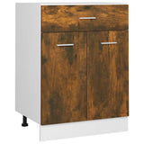 Vidaxl onderkast met lade lyon 60x46x81,5cm bewerkt hout gerookt eiken