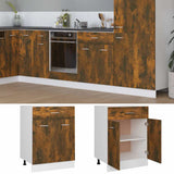 Vidaxl onderkast met lade lyon 60x46x81,5cm bewerkt hout gerookt eiken