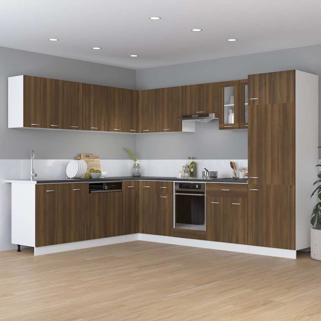 Vidaxl bovenkast lyon 50x31x60 cm bewerkt hout bruin eikenkleur