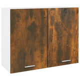 Vidaxl bovenkast lyon 80x31x60 cm bewerkt hout gerookt eikenkleurig
