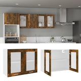 Vidaxl bovenkast lyon 80x31x60 cm bewerkt hout gerookt eikenkleurig