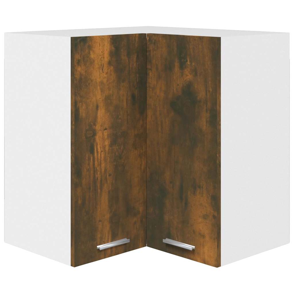 Vidaxl hanghoekkast lyon 57x57x60 cm bewerkt hout gerookt eikenkleurig