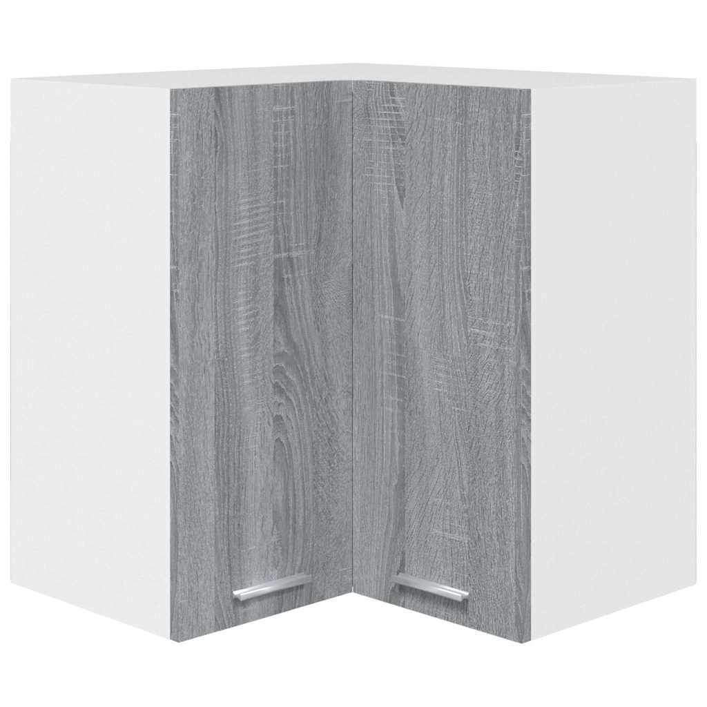 Vidaxl hanghoekkast lyon 57x57x60 cm bewerkt hout grijs sonoma eikenkleurig
