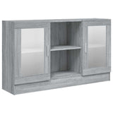 Vidaxl vitrinekast 120x30,5x70 cm bewerkt hout grijs sonoma eiken